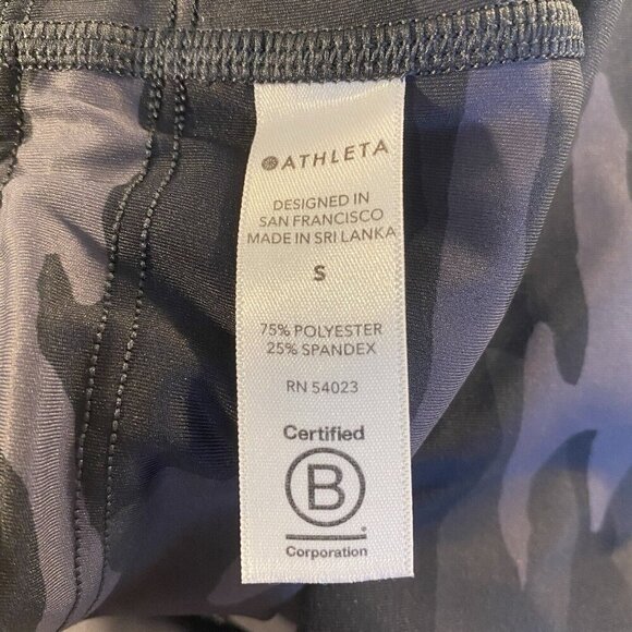 Athleta Size Small Ultimate Camo 7/8 Tight Leggings Gray - Picture 5 of 5